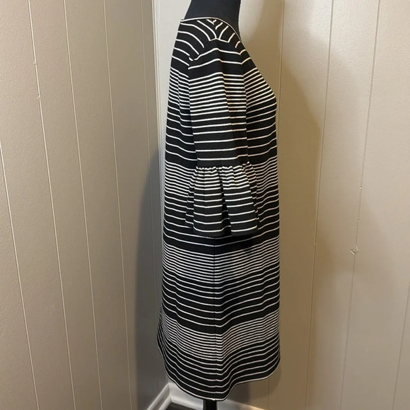 Max Studio Women’s Small Knit Midi Dress Stripes Wide Neck Bell Sleeve - Picture 5 of 6